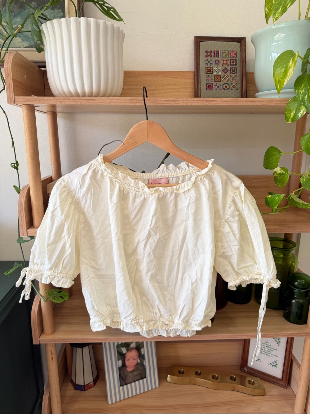 Lisa Says Gah 100% Cotton White Blouse XL